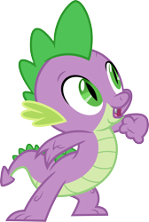 Size: 3000x4461 | Tagged: safe, artist:cloudy glow, spike, dragon, g4, pinkie pride, .ai available, male, simple background, solo, transparent background, vector