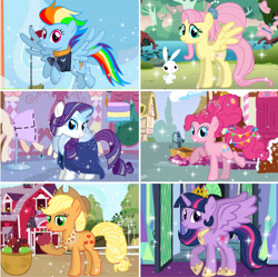 Size: 1280x1277 | Tagged: safe, artist:mlplary6, applejack, fluttershy, pinkie pie, rainbow dash, rarity, twilight sparkle, alicorn, earth pony, pegasus, pony, unicorn, g4, the last problem, female, mane six, mare, older, older applejack, older fluttershy, older mane six, older pinkie pie, older rainbow dash, older rarity, older twilight, smiling, twilight sparkle (alicorn)