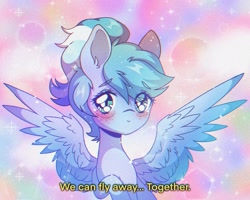 Size: 2048x1638 | Tagged: safe, artist:pierogarts, oc, pegasus, pony, 90s anime, aesthetics, solo