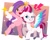 Size: 1912x1528 | Tagged: safe, artist:efuji_d, pipp petals, zipp storm, pegasus, pony, g5, blushing, cellphone, duo, female, floppy ears, hoof around neck, mare, one eye closed, open mouth, phone, royal sisters (g5), selfie, siblings, sisters, smartphone, smiling, sweat, sweatdrop, unshorn fetlocks, wink