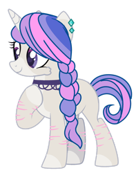 Size: 1280x1626 | Tagged: safe, artist:princess-kitsune-tsu, oc, pony, unicorn, base used, female, mare, scar, simple background, solo, transparent background