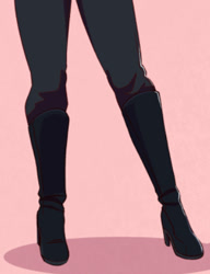 Size: 318x415 | Tagged: safe, artist:overlordneon, edit, sunset shimmer, equestria girls, g4, boots, boots shot, clothes, cropped, high heel boots, jeans, legs, pants, pictures of legs, shoes, solo