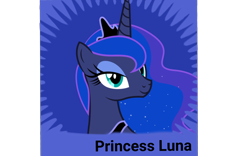 Size: 4000x2500 | Tagged: safe, princess luna, alicorn, pony, derpibooru, a royal problem, g4, crown, ethereal mane, eyeshadow, female, horn, jewelry, lidded eyes, makeup, mare, meta, out of context, peytral, regalia, smiling, solo, spoilered image joke, starry mane, text, vector