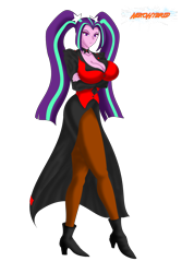 Size: 2552x3816 | Tagged: safe, artist:nekohybrid, aria blaze, equestria girls, g4, big breasts, breasts, busty aria blaze, cleavage, clothes, commission, cosplay, costume, crossed arms, crossover, female, high res, king of fighters, simple background, solo, transparent background, vice