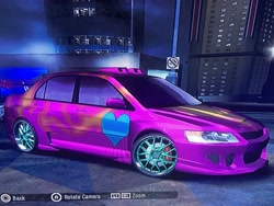 Size: 4032x3024 | Tagged: safe, artist:carlos324, princess cadance, g4, car, game screencap, mitsubishi, mitsubishi lancer, need for speed, need for speed carbon, video game
