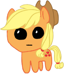 Size: 640x736 | Tagged: safe, artist:snailpups, part of a set, applejack, earth pony, pony, g4, female, simple background, solo, transparent background