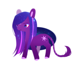 Size: 979x807 | Tagged: safe, artist:miioko, oc, oc only, earth pony, pony, colored hooves, earth pony oc, ethereal mane, leonine tail, simple background, starry mane, tail, transparent background