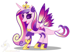 Size: 1700x1200 | Tagged: safe, artist:galeemlightseraphim, princess cadance, changedling, changeling, pony, robot, robot pony, g4, base used, changedlingified, changelingified, crossover, cybug, hoof shoes, jewelry, peytral, raised hoof, simple background, solo, species swap, tiara, transparent background, wreck-it ralph