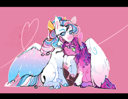 Size: 4547x3529 | Tagged: safe, artist:orphicswanart, skywishes, star catcher, earth pony, pegasus, pony, g3, duo, female, lesbian, ship:skycatcher, shipping