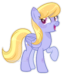 Size: 816x968 | Tagged: safe, artist:lavender-bases, cloud kicker, pegasus, pony, g4, base used, outline, simple background, smiling, solo, transparent background, white outline