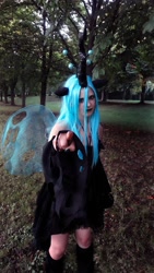 Size: 1340x2384 | Tagged: safe, artist:sushimango, queen chrysalis, human, g4, 2013, clothes, cosplay, costume, irl, irl human, photo, pointing at you, solo