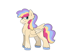 Size: 2828x2121 | Tagged: safe, artist:itstechtock, oc, oc:zapple pie, hippogriff, hybrid, female, femalwe, high res, interspecies offspring, magical lesbian spawn, offspring, parent:pinkie pie, parent:princess skystar, parents:skypie, simple background, solo, transparent background