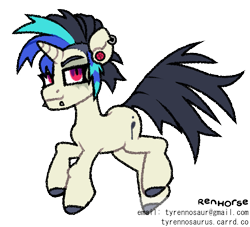 Size: 1069x970 | Tagged: safe, artist:renhorse, dj pon-3, vinyl scratch, pony, g4, alternate design, februpony, simple background, solo, transparent background