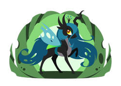 Size: 2902x2067 | Tagged: safe, artist:lichtdrache, oc, changeling, changeling queen, 2014, changeling queen oc, female, full body, high res, holeless, pale belly, raised hoof, simple background, solo, transparent background