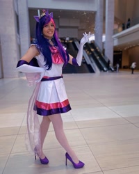 Size: 1080x1350 | Tagged: safe, twilight sparkle, human, g4, big crown thingy, clothes, cosplay, costume, element of magic, gloves, high heels, irl, irl human, jewelry, long gloves, photo, regalia, sailor moon (series), sailor senshi, sailor twilight, shoes