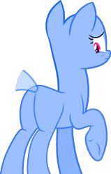 Size: 1318x2068 | Tagged: safe, artist:muhammad yunus, oc, oc only, earth pony, pony, bald, base, butt, female, flank, looking at you, looking back, looking back at you, mare, medibang paint, plot, simple background, solo, tail, transparent background