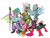 Size: 5201x3967 | Tagged: safe, artist:chub-wub, big macintosh, discord, pinkie pie, rainbow dash, spike, draconequus, dragon, earth pony, pegasus, pony, unicorn, g4, absurd resolution, armor, arrow, bard pie, beard, bow, bow (weapon), captain wuzz, dragon wings, dungeons and dragons, facial hair, female, flying, garbuncle, grin, hat, helmet, hood, looking at you, male, mare, musical instrument, ogres and oubliettes, one eye closed, open mouth, open smile, pen and paper rpg, quiver, race swap, rainbow rogue, rpg, simple background, sir mcbiggen, smiling, smiling at you, spread wings, staff, stallion, sword, unicorn big mac, wall of tags, weapon, white background, wings, wizard hat