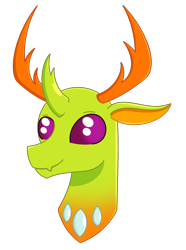 Size: 1384x1865 | Tagged: safe, artist:dyonys, thorax, changedling, changeling, g4, bust, februpony, king thorax, male, simple background, transparent background