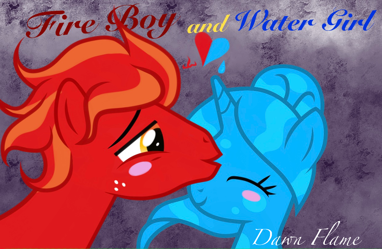 Fireboy and watergirl kissing