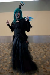 Size: 2730x4096 | Tagged: safe, queen chrysalis, human, bronycon, bronycon 2015, g4, clothes, cosplay, costume, irl, irl human, photo, solo