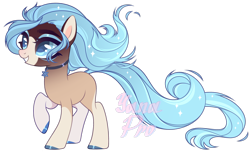 Size: 3134x1914 | Tagged: safe, artist:88yanapro88, oc, oc only, earth pony, pony, choker, earth pony oc, ethereal mane, hoof polish, simple background, solo, starry mane, transparent background