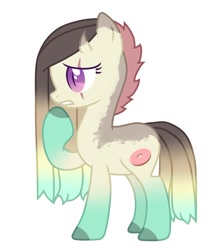 Size: 1400x1591 | Tagged: safe, artist:miurimau, oc, oc only, pony, colored hooves, eye scar, horn, scar, simple background, solo, white background