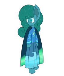 Size: 1699x1999 | Tagged: safe, artist:derpy_the_duck, oc, oc:aurora, earth pony, pony, bipedal, cape, clothes, dress, owo, simple background, solo, superhero, transparent background