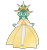 Size: 1899x1999 | Tagged: safe, artist:derpy_the_duck, oc, oc:the mother, earth pony, pony, clothes, crown, dress, jewelry, regalia, simple background, solo, transparent background