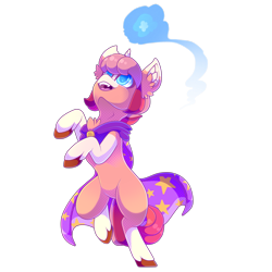 Size: 1760x1760 | Tagged: safe, artist:star-theft, oc, oc only, pony, unicorn, bipedal, cloak, clothes, magic, male, simple background, solo, stallion, transparent background