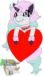 Size: 700x1200 | Tagged: safe, artist:gray star, derpibooru exclusive, galarian ponyta, ponyta, collar, happy, heart, icon, one ear down, pokémon, simple background, tongue out, transparent background
