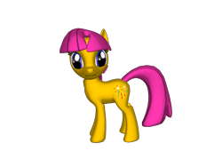 Size: 1200x900 | Tagged: safe, artist:bonbontheclown35, sparkleworks, earth pony, pony, ponylumen, g3, g4, 3d, 3d pony creator, female, g3 to g4, generation leap, mare, pose, simple background, smiling, solo, transparent background