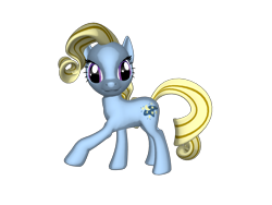 Size: 1200x900 | Tagged: safe, artist:bonbontheclown35, moondancer (g3), ponylumen, g3, g4, 3d, 3d pony creator, cute, female, g3 dancerbetes, g3 to g4, generation leap, mare, pose, raised hoof, raised leg, simple background, smiling, transparent background