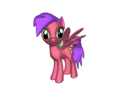 Size: 1200x900 | Tagged: safe, artist:bonbontheclown35, coconut grove, pegasus, pony, ponylumen, g3, g4, 3d, 3d pony creator, cute, female, g3 to g4, generation leap, groveabetes, mare, pose, simple background, smiling, transparent background