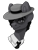 Size: 1500x2000 | Tagged: safe, artist:lazymishel, oc, oc only, oc:mean streets, pony, fallout equestria, balefire blues, bust, clothes, fedora, hat, monochrome, necktie, noir, simple background, solo, transparent background, wild wasteland