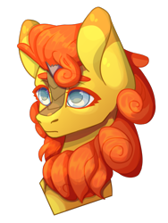 Size: 1500x2000 | Tagged: safe, artist:lazymishel, oc, oc only, oc:solar lance, kirin, fallout equestria, balefire blues, bust, male, missing horn, simple background, solo, stallion, transparent background