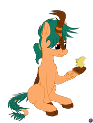 Size: 1280x1680 | Tagged: safe, artist:terminalhash, oc, oc:spruce pastille, butterfly, kirin, pony, kirin oc, simple background, solo, transparent background, vector