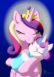 Size: 1200x1697 | Tagged: safe, artist:darkdabula, princess cadance, princess flurry heart, alicorn, pony, g4, baby, baby blanket, baby flurry heart, baby pony, blanket, blanket burrito, bundled in warmth, cradling, cradling a baby, cute, cute baby, eyes closed, female, filly, flurrybetes, foal, happy baby, holding a baby, holding a pony, mama cadence, mare, mother and child, mother and daughter, newborn, newborn baby flurry heart, newborn flurry heart, newborn foal, newborn infant flurry heart, sleeping, sleeping baby, swaddled baby, wrapped snugly