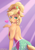 Size: 2480x3508 | Tagged: safe, artist:pwnagespartan, applejack, earth pony, anthro, g4, applejewel, backless, bare shoulders, blowing a kiss, clothes, dress, female, heart, high res, lipstick, looking back, solo