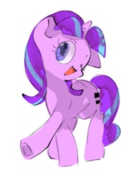Size: 768x1024 | Tagged: safe, artist:pnpn_721, starlight glimmer, pony, unicorn, g4, equal cutie mark, female, happy, mare, one eye closed, open mouth, open smile, s5 starlight, simple background, smiling, solo, white background, wink