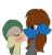 Size: 1279x1337 | Tagged: safe, artist:derpy_the_duck, oc, oc:derp, oc:red feather, earth pony, pony, blushing, clothes, kissing, simple background, sweater, transparent background, wingding eyes