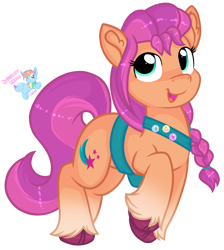 Size: 1320x1470 | Tagged: safe, artist:rainbow eevee, sunny starscout, earth pony, pony, g5, my little pony: a new generation, braid, cloven hooves, cute, eyelashes, happy, jumping, looking up, open mouth, pins, simple background, solo, sunnybetes, teal eyes, transparent background, two toned mane, vector