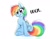 Size: 3300x2550 | Tagged: safe, artist:lbrcloud, rainbow dash, pegasus, pony, g4, high res, raised eyebrow, simple background, solo, wat, white background