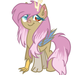 Size: 768x768 | Tagged: safe, artist:toxicspxce, oc, oc only, oc:eris, draconequus, hybrid, base used, draconequus oc, eyelashes, female, heterochromia, interspecies offspring, mare, offspring, parent:discord, parent:fluttershy, parents:discoshy, simple background, smiling, solo, transparent background