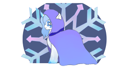 Size: 1024x572 | Tagged: safe, artist:schumette14, oc, oc only, oc:snowflake, alternate universe, blind, ice, magic, multiverse, next generation, simple background, snow, solo, transparent background