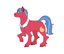 Size: 4300x3600 | Tagged: safe, artist:sashakruchkinatv, biscuit, earth pony, pony, g4, collar, male, raised tail, simple background, solo, tail, transparent background, unshorn fetlocks