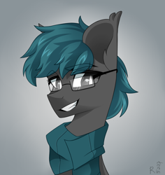 Size: 1700x1800 | Tagged: safe, artist:rinteen, oc, oc only, pegasus, pony, bust, glasses, solo