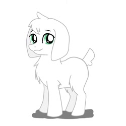 Size: 768x768 | Tagged: safe, artist:namaenonaipony, pony, asriel dreemurr, ponified, simple background, solo, undertale, white background