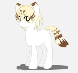 Size: 993x931 | Tagged: safe, artist:namaenonaipony, earth pony, pony, anime, gray background, kemono friends, ponified, sand cat, simple background, solo