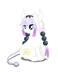 Size: 972x1200 | Tagged: safe, artist:namaenonaipony, earth pony, pony, anime, kanna kamui, kobayashi-san chi no maid dragon, miss kobayashi's dragon maid, ponified, simple background, solo, white background