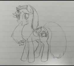 Size: 1024x912 | Tagged: safe, artist:namaenonaipony, alicorn, pony, lined paper, ponified, sketch, solo, star butterfly, star vs the forces of evil, traditional art